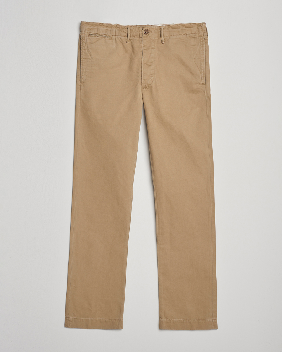 Herre | Bukser | RRL | Officers Flat Pants Military Khaki