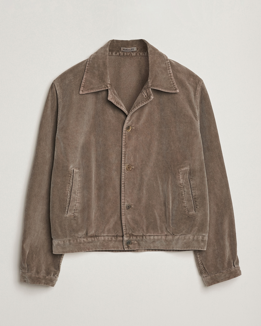 Herre | Jakker | Auralee | Corduroy Bomber Jacket Olive