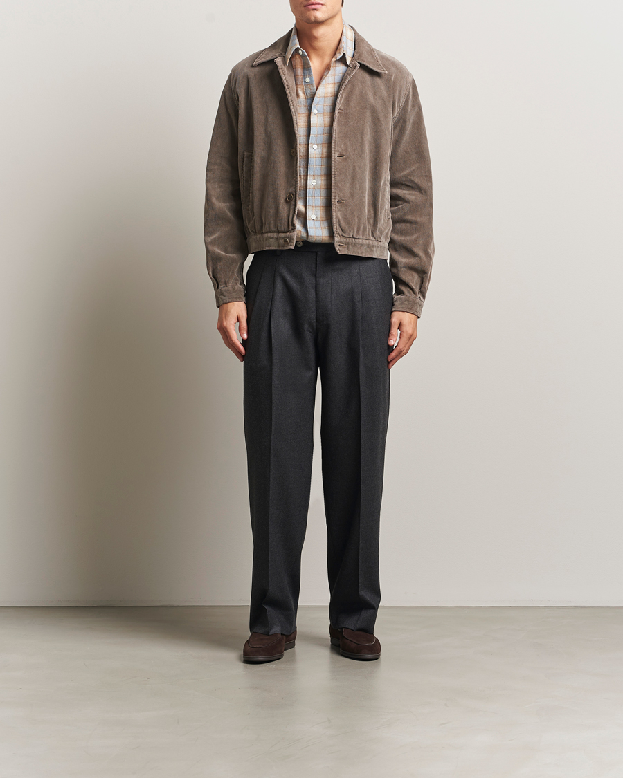Herre | Jakker | Auralee | Corduroy Bomber Jacket Olive