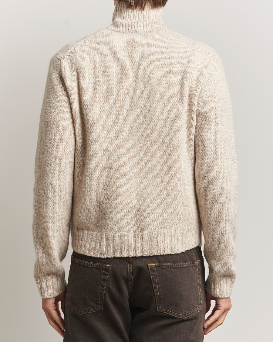 Herre | Trøjer | Auralee | Cashmere Melange Rollneck Beige