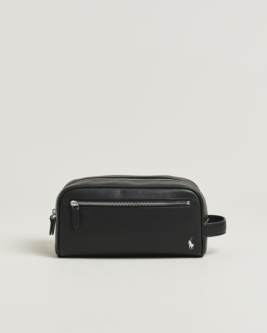 Herre | Tasker | Polo Ralph Lauren | Saffiano Leather Washbag Black