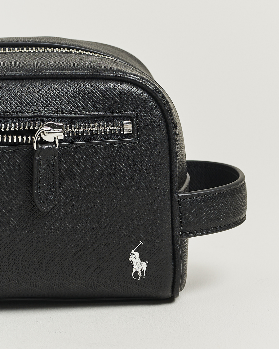 Herre | Tasker | Polo Ralph Lauren | Saffiano Leather Washbag Black