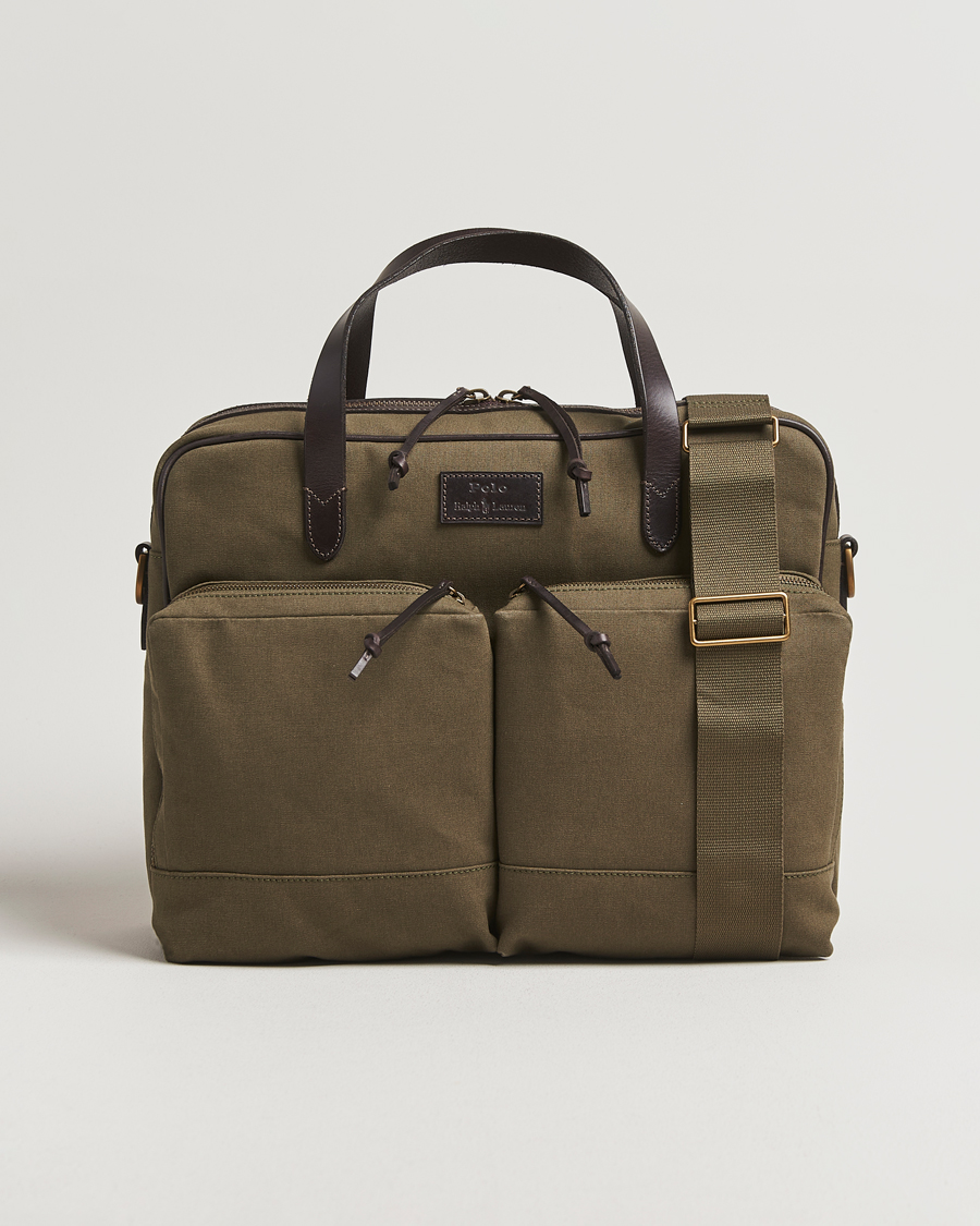 Herre | Tasker | Polo Ralph Lauren | Commuter Canvas Messenger Bag Defender Green/Brown