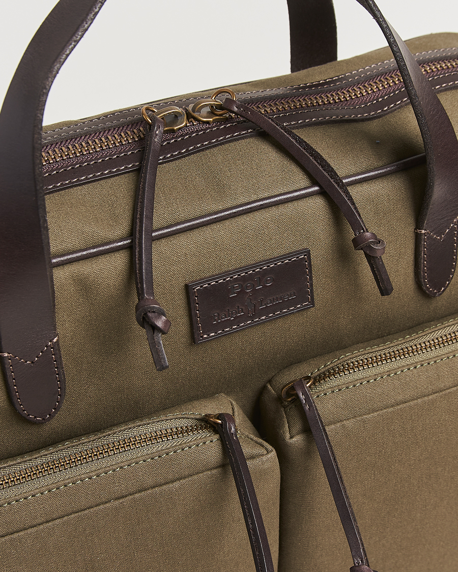 Herre | Tasker | Polo Ralph Lauren | Commuter Canvas Messenger Bag Defender Green/Brown