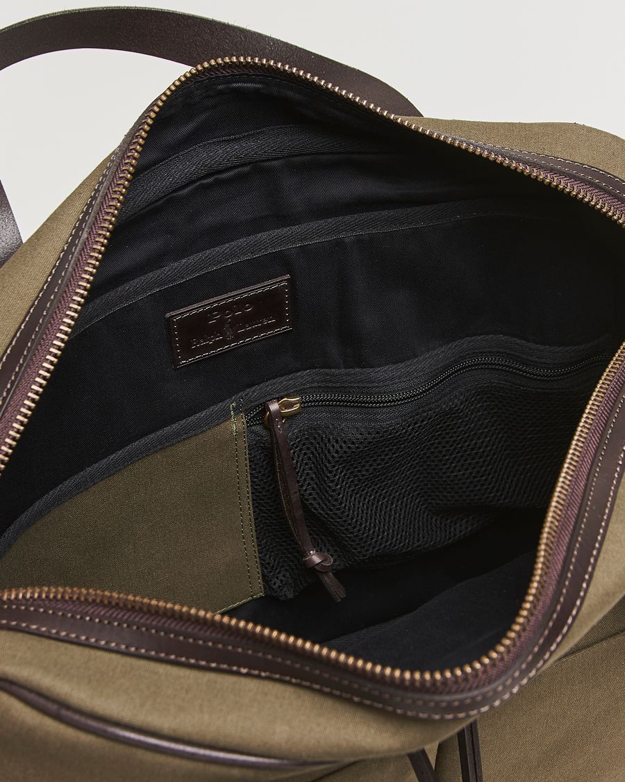 Herre | Tasker | Polo Ralph Lauren | Commuter Canvas Messenger Bag Defender Green/Brown
