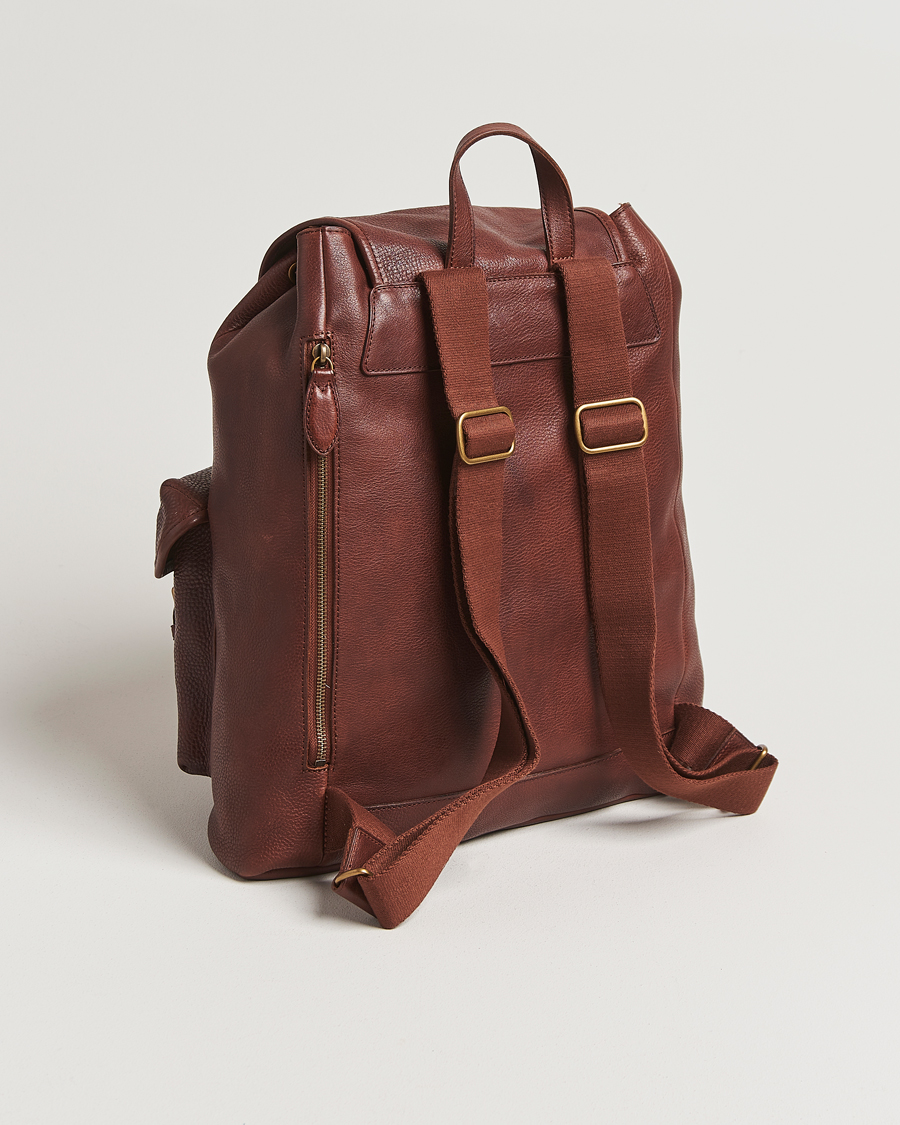 Herre | Tasker | Polo Ralph Lauren | Washed Heritage Leather Backpack British Tan
