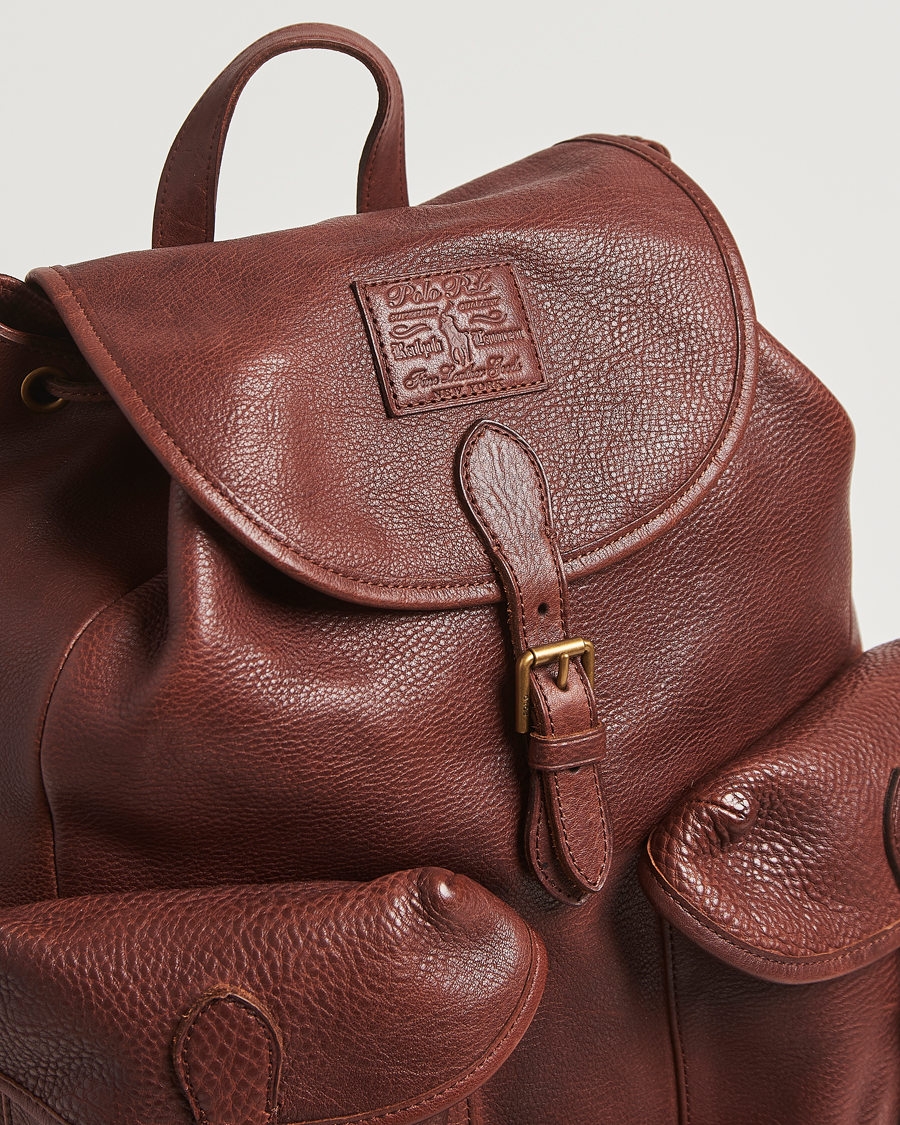 Herre | Tasker | Polo Ralph Lauren | Washed Heritage Leather Backpack British Tan