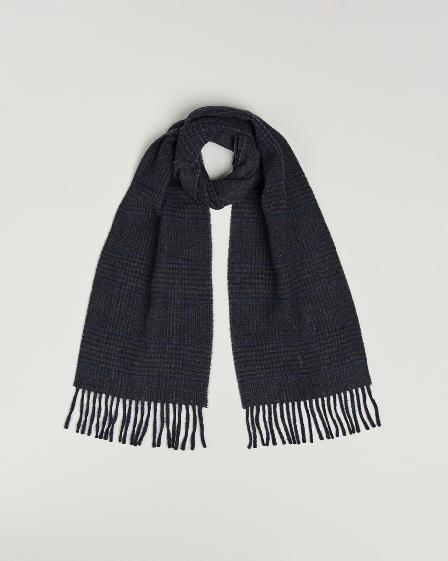 Herre | Halstørklæder | Polo Ralph Lauren | Wool Blend Scarf Navy Check