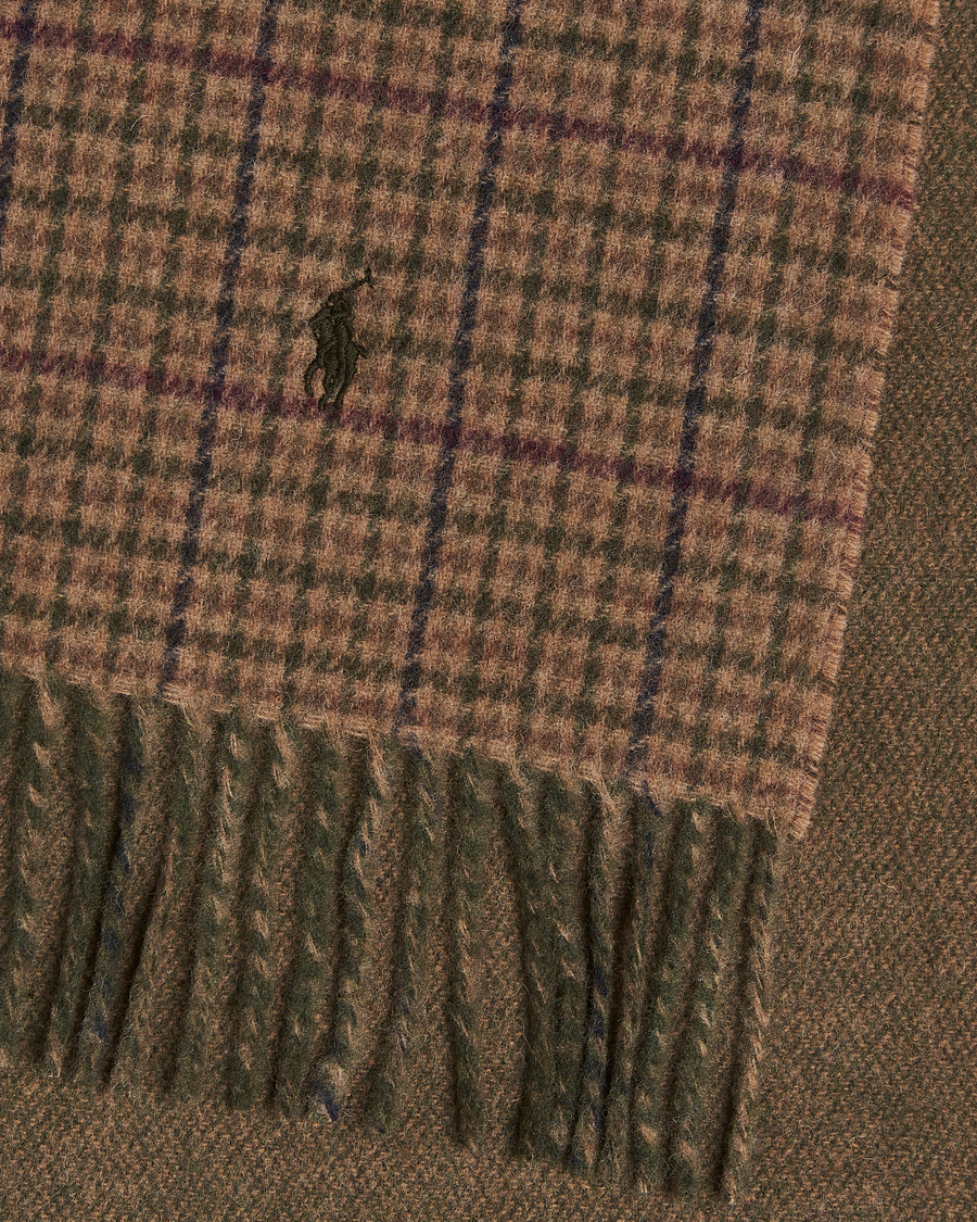 Herre | Halstørklæder | Polo Ralph Lauren | Wool Blend Scarf Olive Check