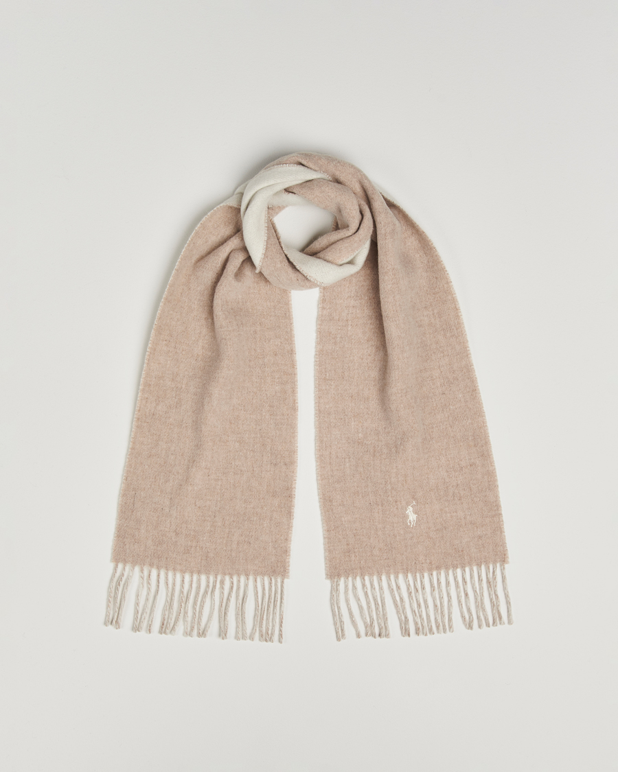 Herre | Halstørklæder | Polo Ralph Lauren | Reversible Wool Scarf Taupe