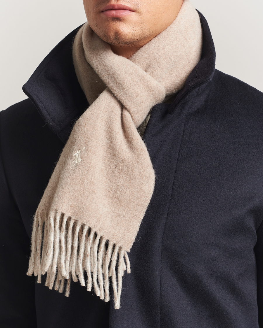 Herre | Halstørklæder | Polo Ralph Lauren | Reversible Wool Scarf Taupe
