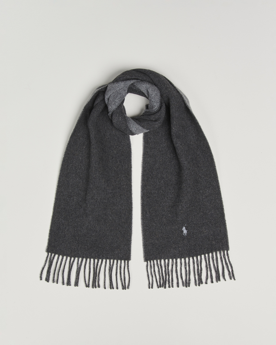 Herre | Halstørklæder | Polo Ralph Lauren | Reversible Wool Scarf Grey Heather