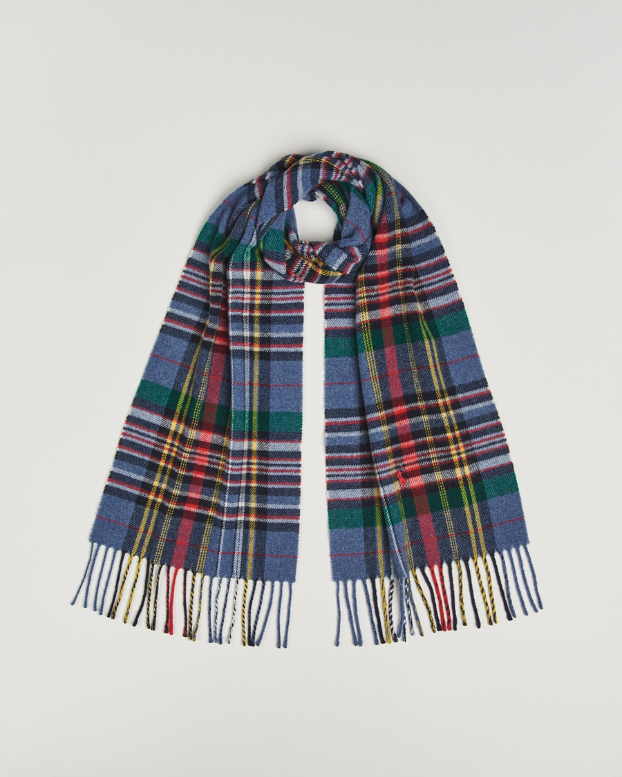 Herre | Polo Ralph Lauren Classic Wool Scarf Blue Multi | Polo Ralph Lauren | Classic Wool Scarf Blue Multi