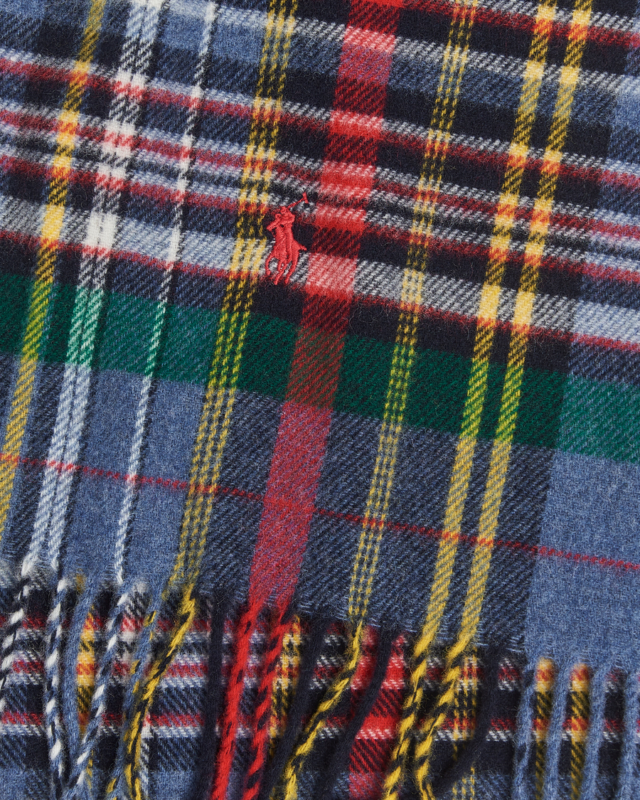 Herre | Polo Ralph Lauren Classic Wool Scarf Blue Multi | Polo Ralph Lauren | Classic Wool Scarf Blue Multi