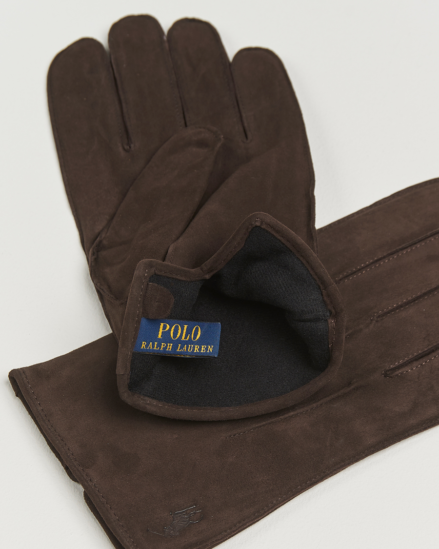 Herre | Handsker | Polo Ralph Lauren | Suede Gloves Dark Brown