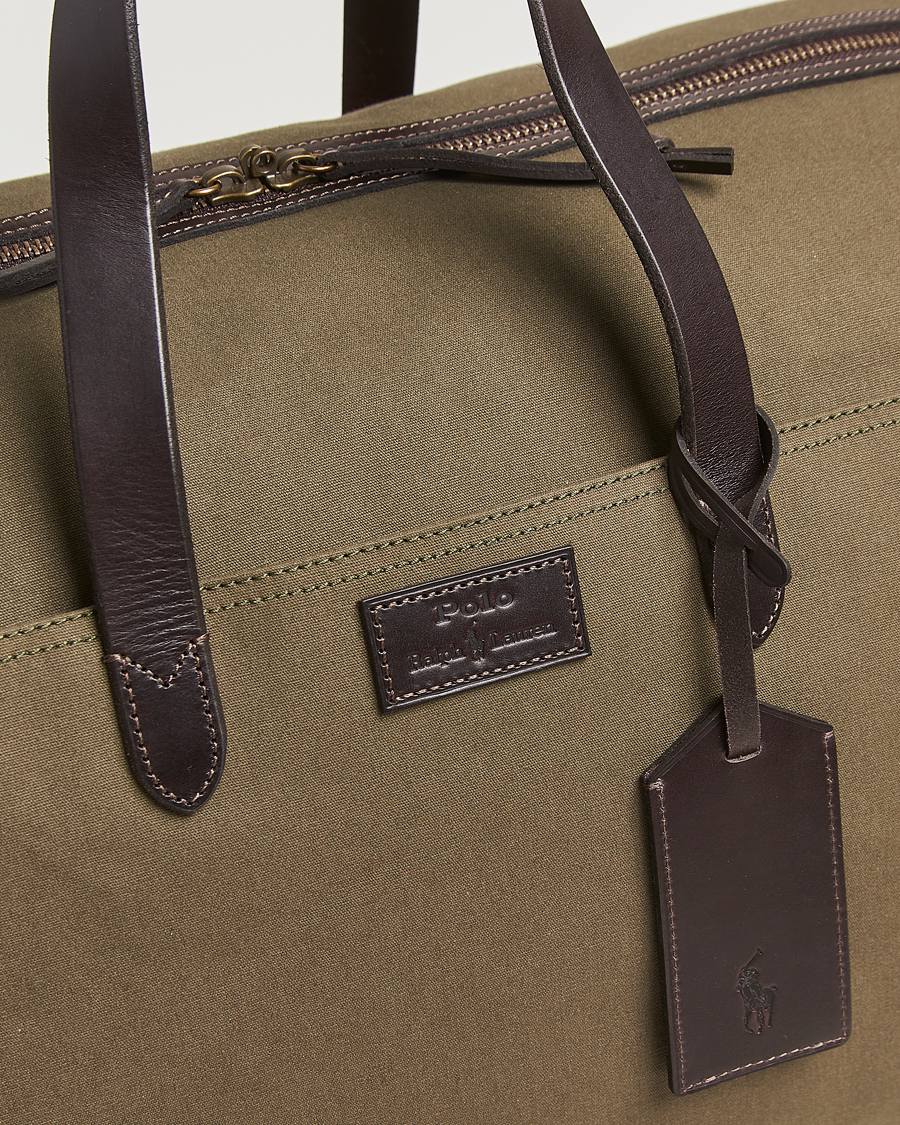 Herre | Tasker | Polo Ralph Lauren | Medium Canvas Duffle Bag Defender Green/Brown