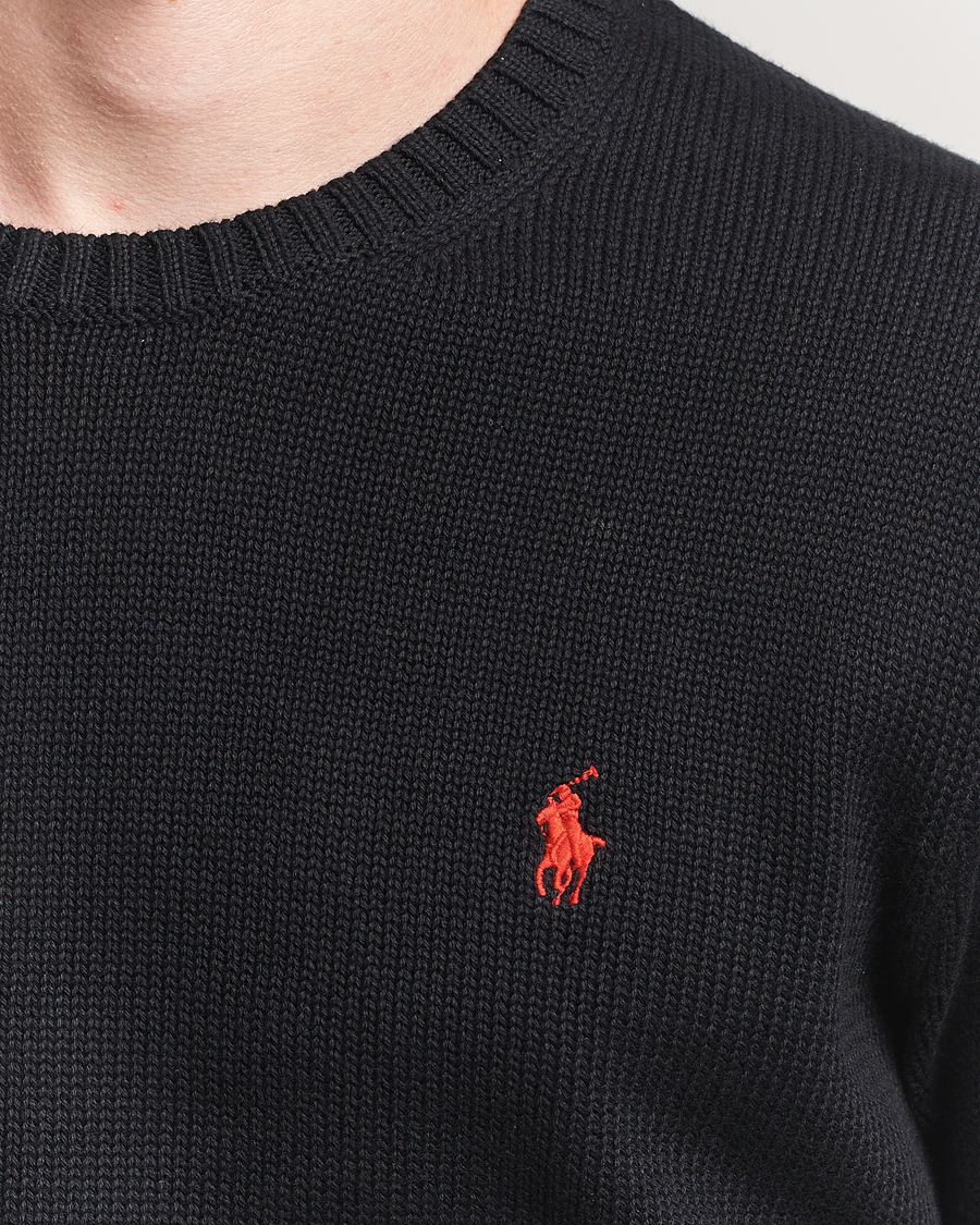 Herre | Trøjer | Polo Ralph Lauren | Cotton Crew Neck Sweater Polo Black