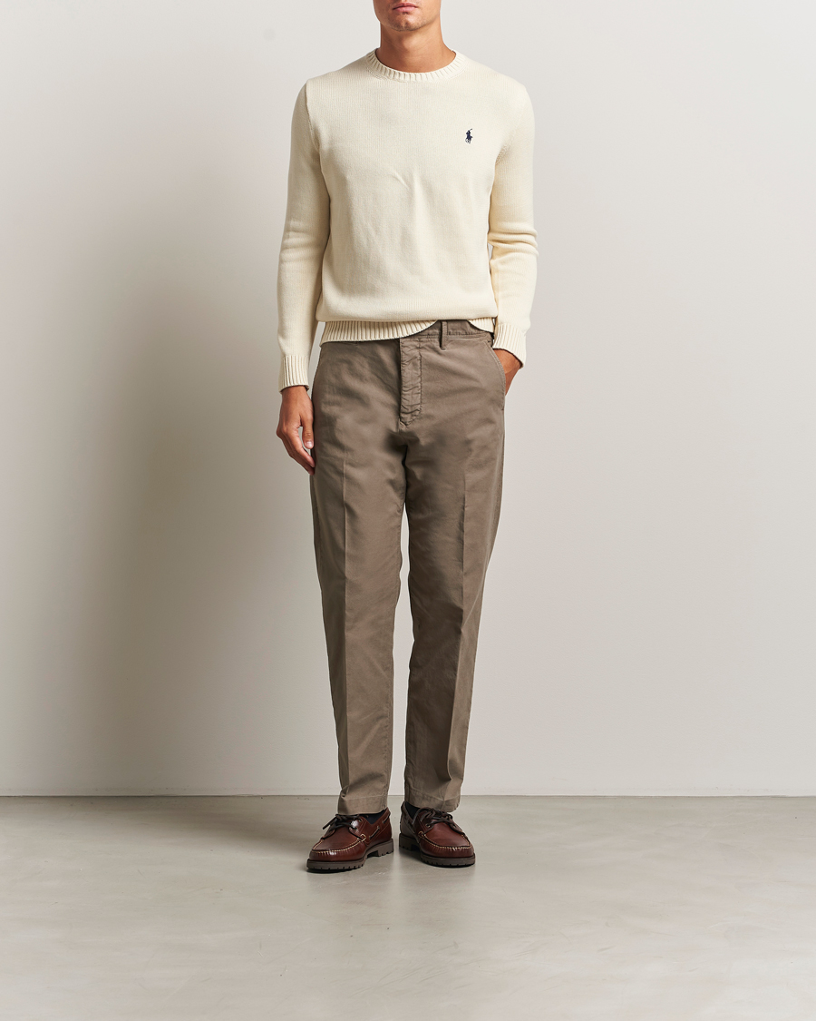 Herre | Trøjer | Polo Ralph Lauren | Cotton Crew Neck Sweater Andover Cream