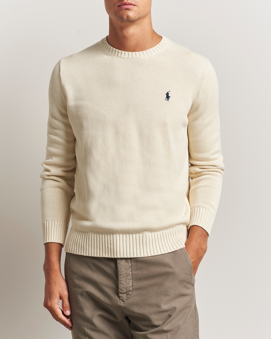 Herre | Trøjer | Polo Ralph Lauren | Cotton Crew Neck Sweater Andover Cream