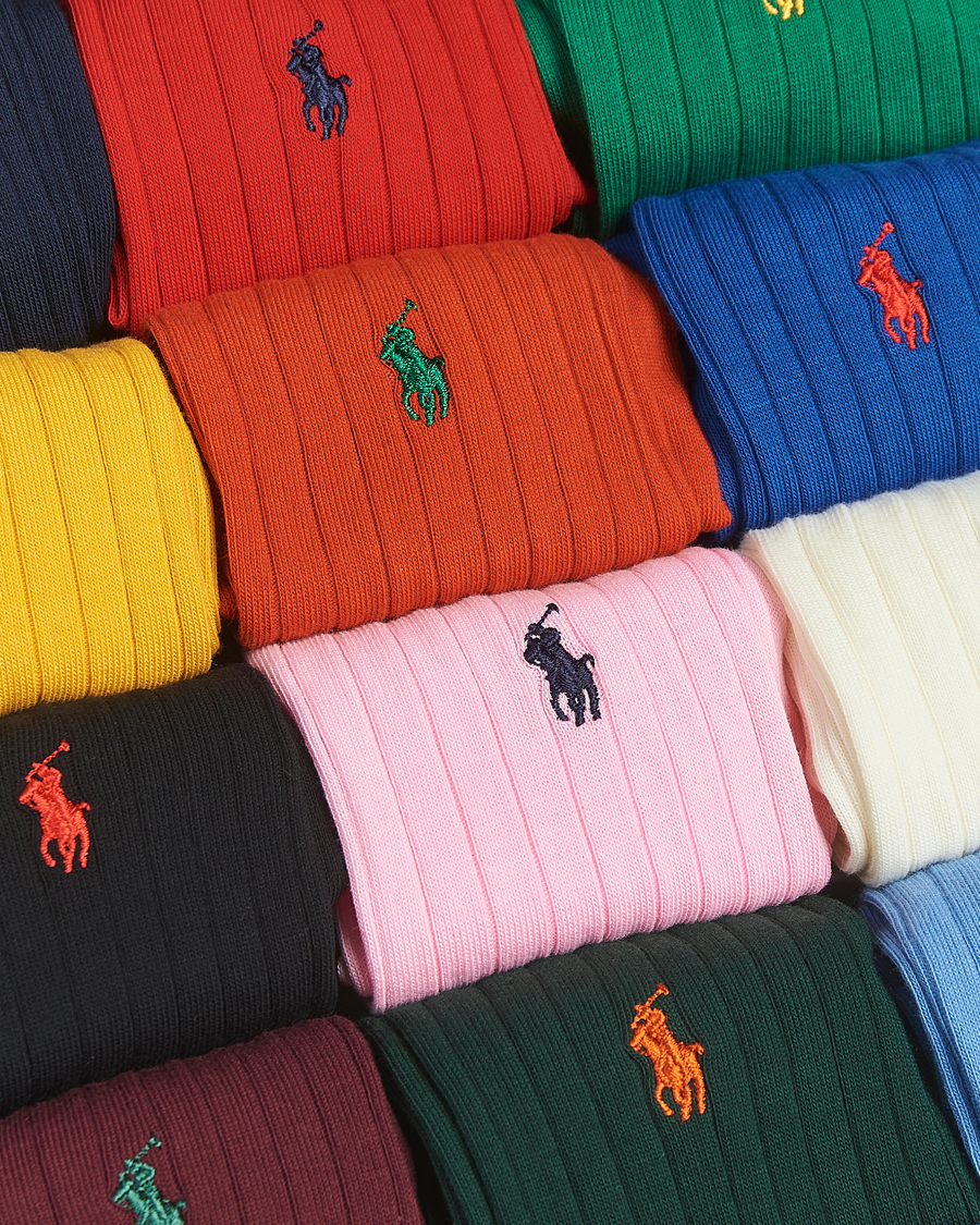 Herre | Undertøj | Polo Ralph Lauren | 12-Pack Egyptian Rib Cotton Crew Socks Multicolor