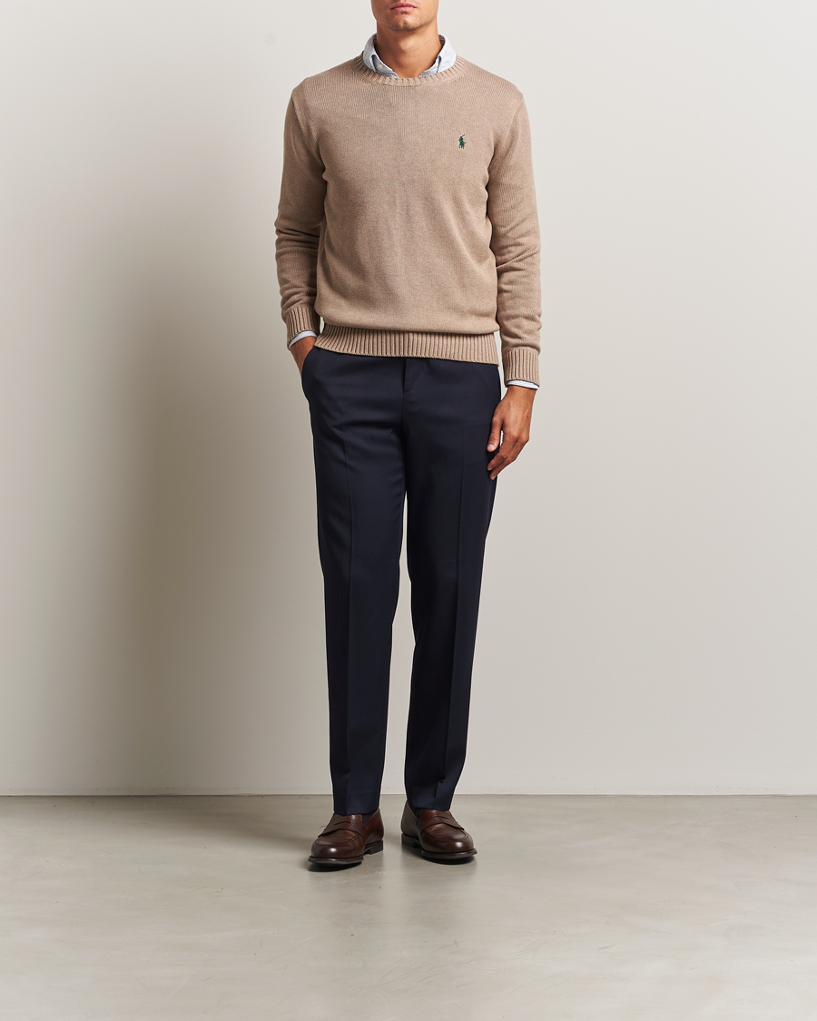 Herre | Trøjer | Polo Ralph Lauren | Cotton Crew Neck Sweater Bronze Melange