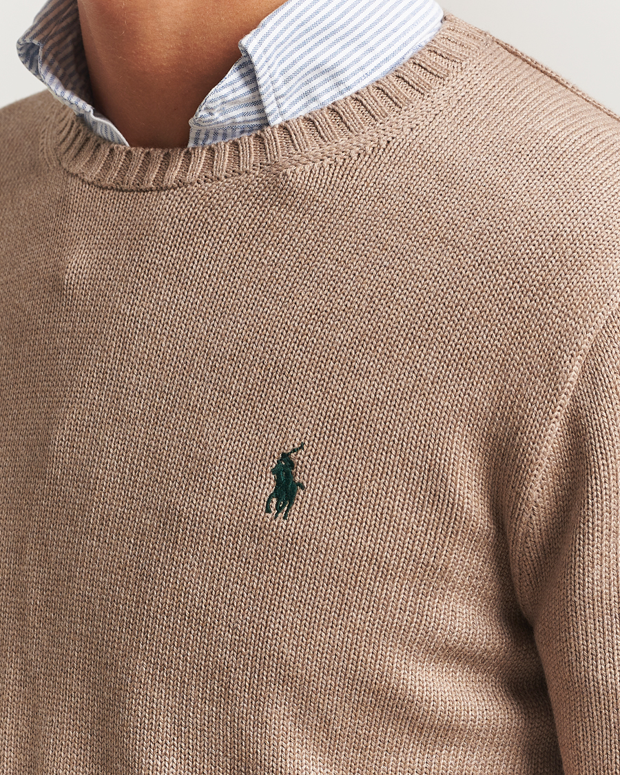Herre | Trøjer | Polo Ralph Lauren | Cotton Crew Neck Sweater Bronze Melange