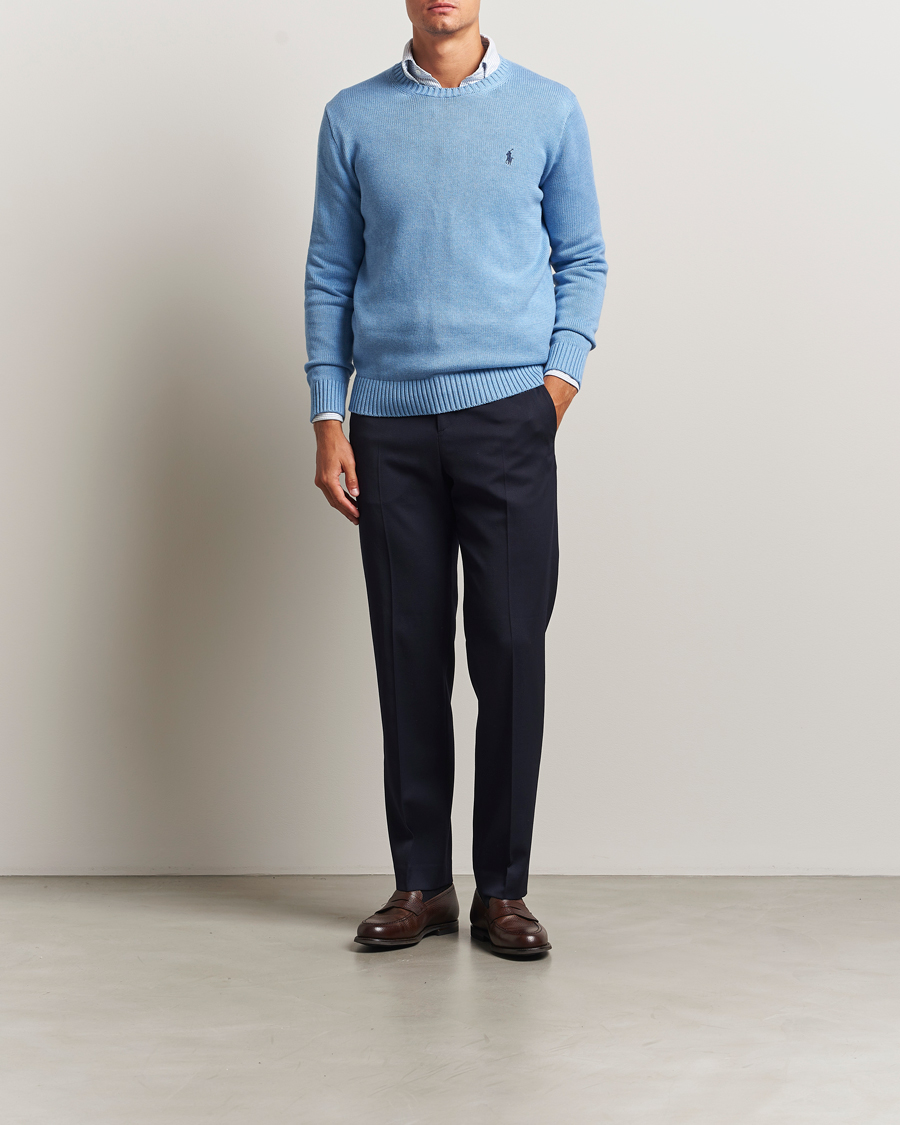 Herre | Trøjer | Polo Ralph Lauren | Cotton Crew Neck Sweater Soft Royal Heather