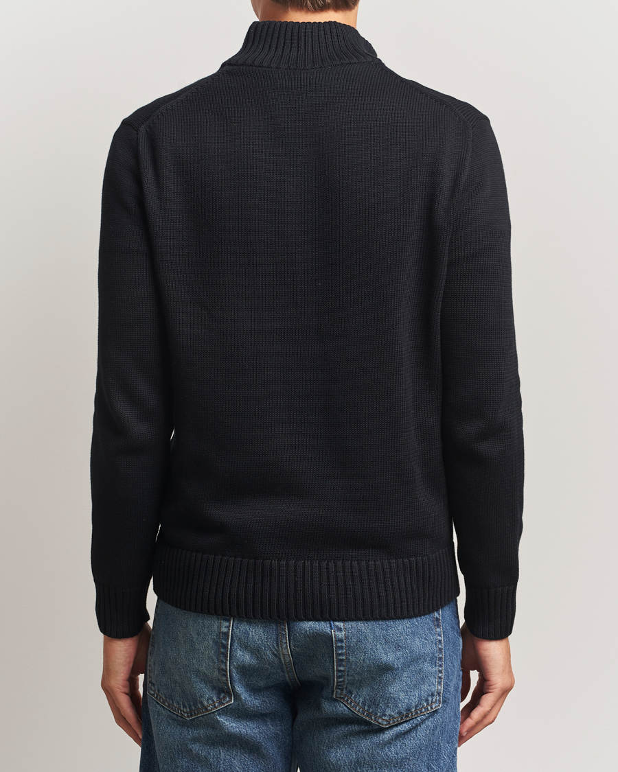 Herre | Trøjer | Polo Ralph Lauren | Cotton Pullover Half-Zip Polo Black
