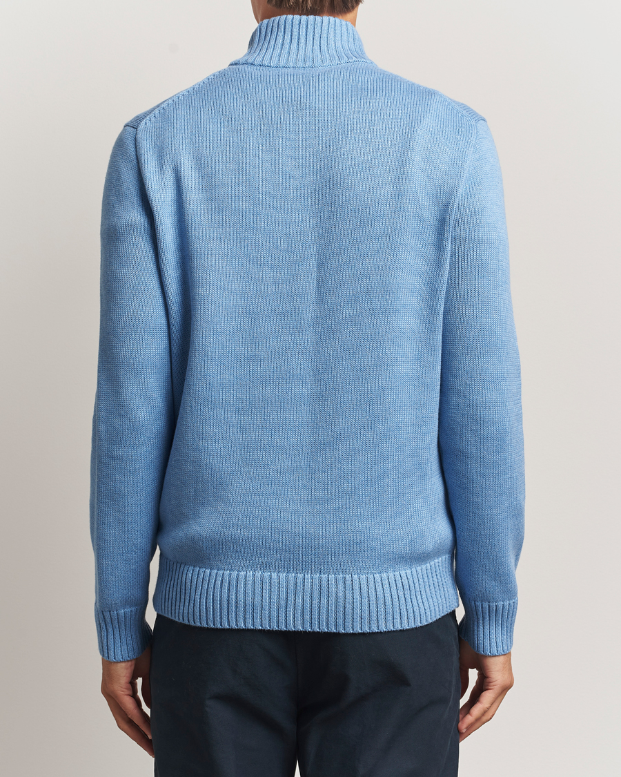 Herre | Trøjer | Polo Ralph Lauren | Cotton Pullover Half Zip Soft Royal Heather