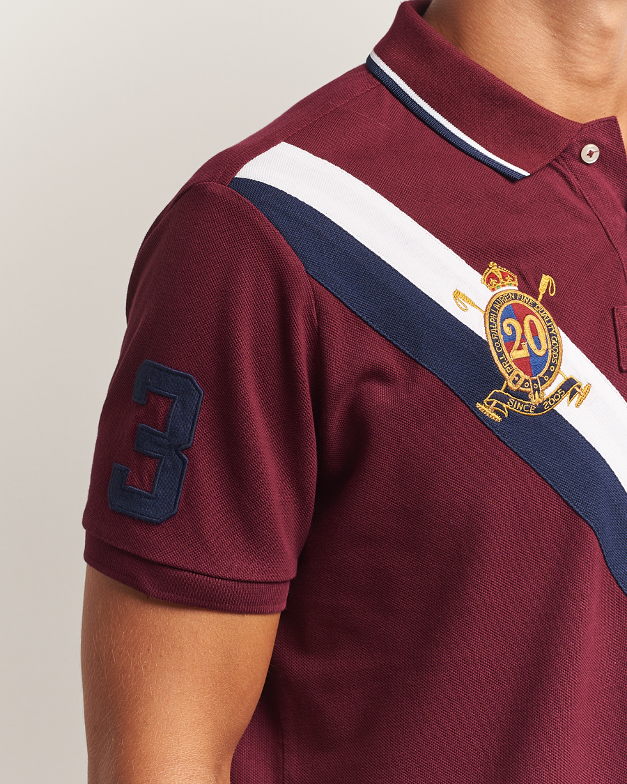 Herre | Polotrøjer | Polo Ralph Lauren | Diagonal Stripe Big Pony Polo Classic Wine