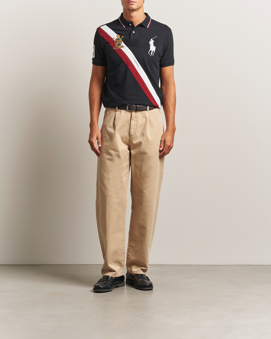 Herre | Polotrøjer | Polo Ralph Lauren | Diagonal Stripe Big Pony Polo Polo Black