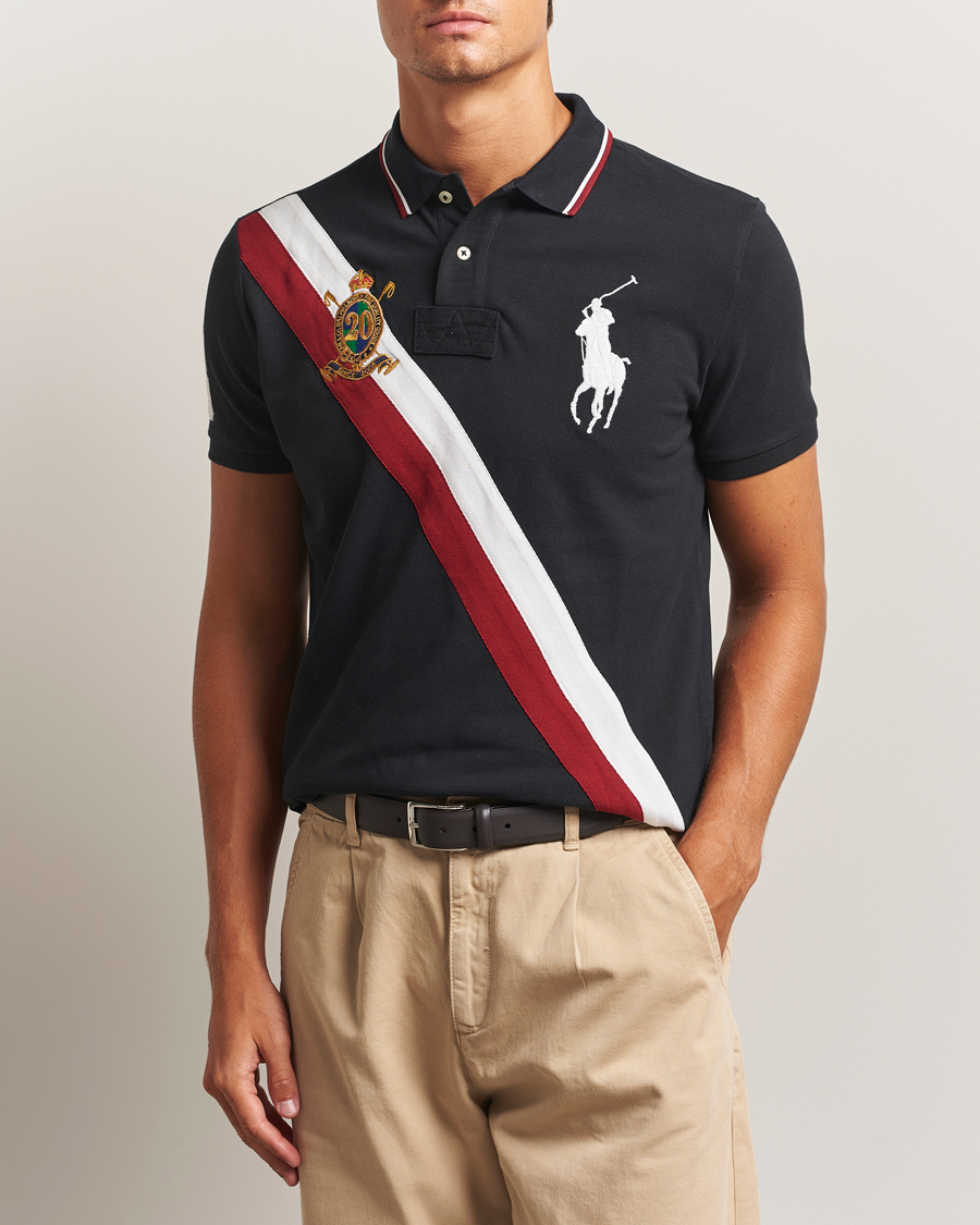 Herre | Polotrøjer | Polo Ralph Lauren | Diagonal Stripe Big Pony Polo Polo Black