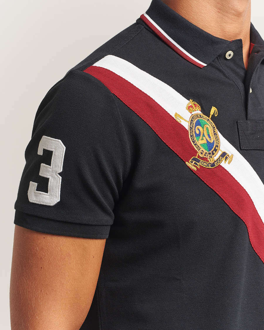 Herre | Polotrøjer | Polo Ralph Lauren | Diagonal Stripe Big Pony Polo Polo Black