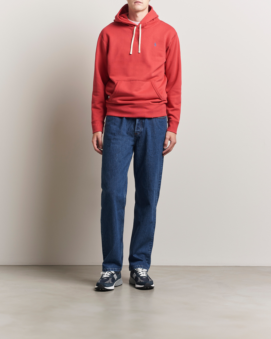 Herre | Trøjer | Polo Ralph Lauren | RL Fleece Hoodie Sunrise Red