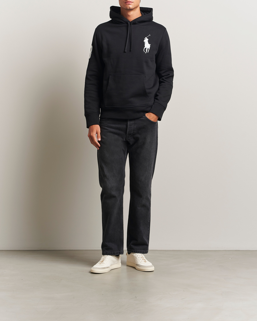 Herre | Trøjer | Polo Ralph Lauren | Big Pony Hoodie Polo Black