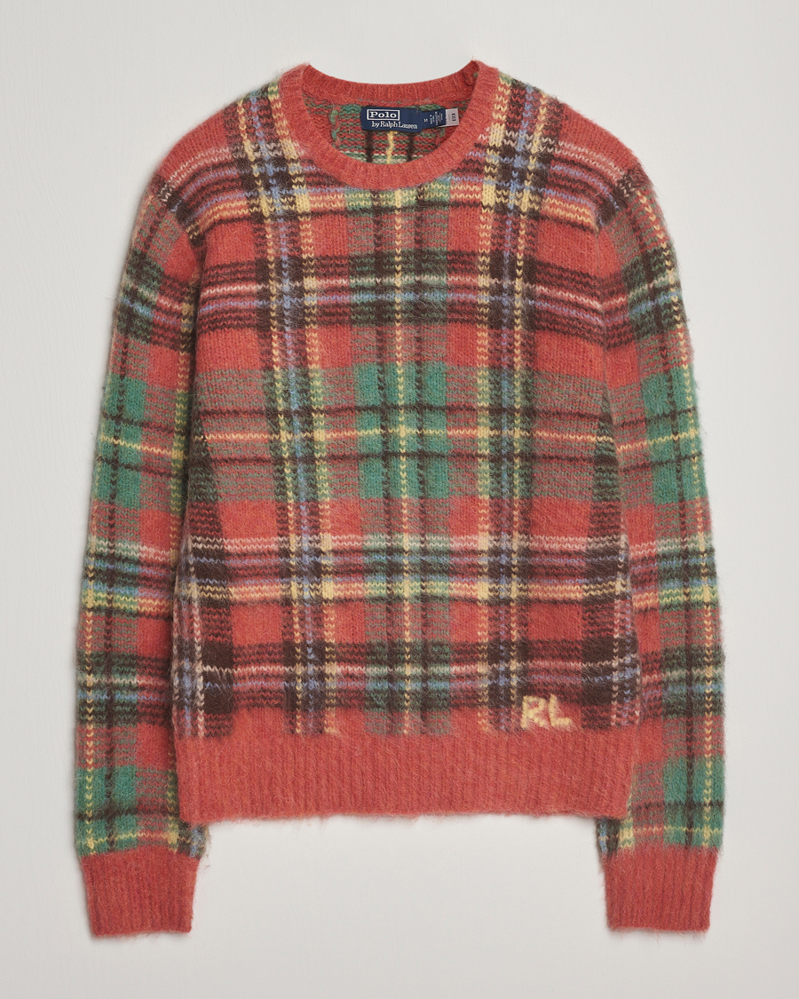 Herre | Trøjer | Polo Ralph Lauren | Checked Wool Sweater Red Combo