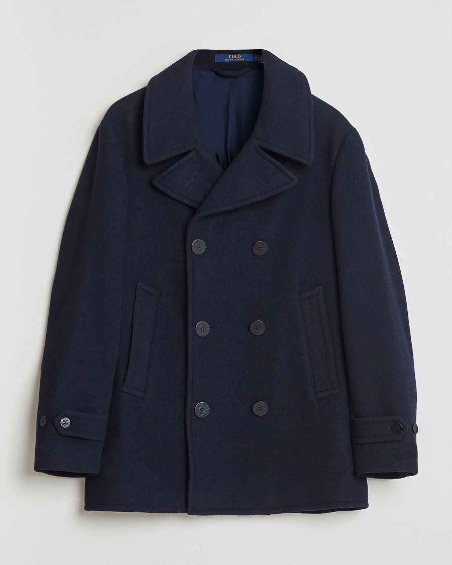 Herre | Jakker | Polo Ralph Lauren | Lightweight Melton Peacoat Navy