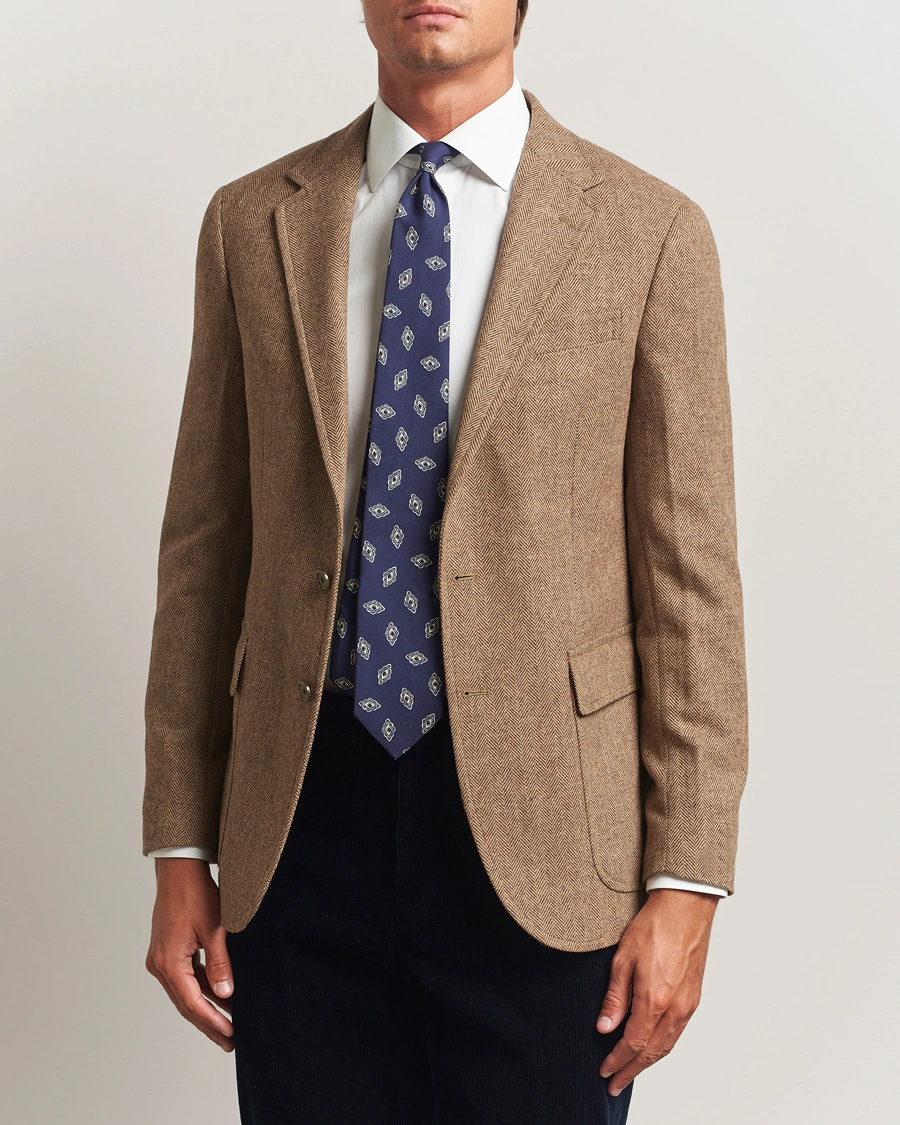 Herre | Blazere & jakker | Polo Ralph Lauren | Single Breasted Herringbone Sportcoat Brown/Tan