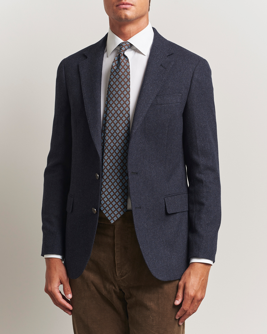 Herre | Blazere & jakker | Polo Ralph Lauren | Single Breasted Herringbone Sportcoat Navy
