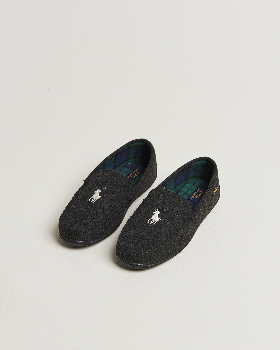 Herre | Sandaler & Hjemmesko | Polo Ralph Lauren | Brenan Wool Slipper Black/Cream