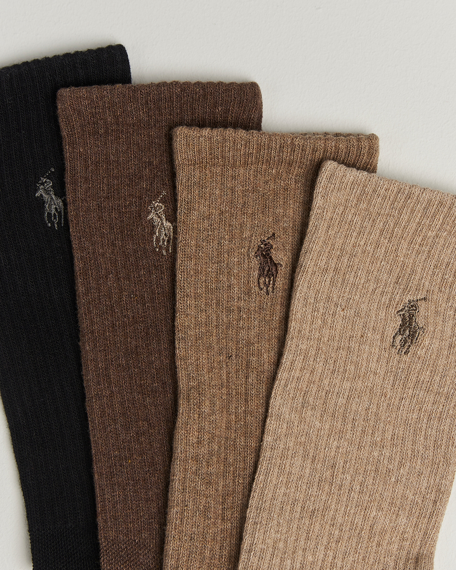 Herre | Undertøj | Polo Ralph Lauren | 6-Pack Cotton Rib Sock Brown Assorted