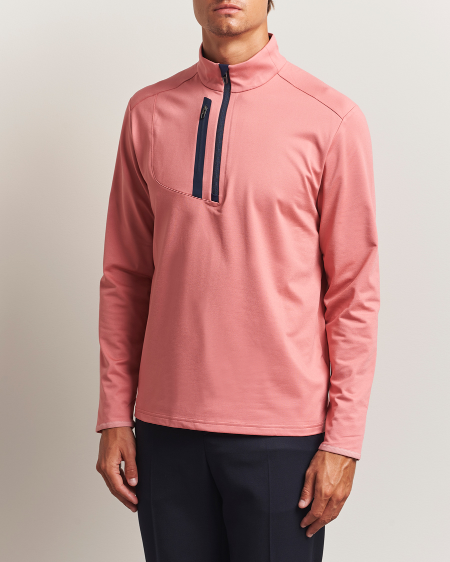 Herre | Trøjer | RLX Ralph Lauren | Luxury Jersey Half Zip Desert Rose