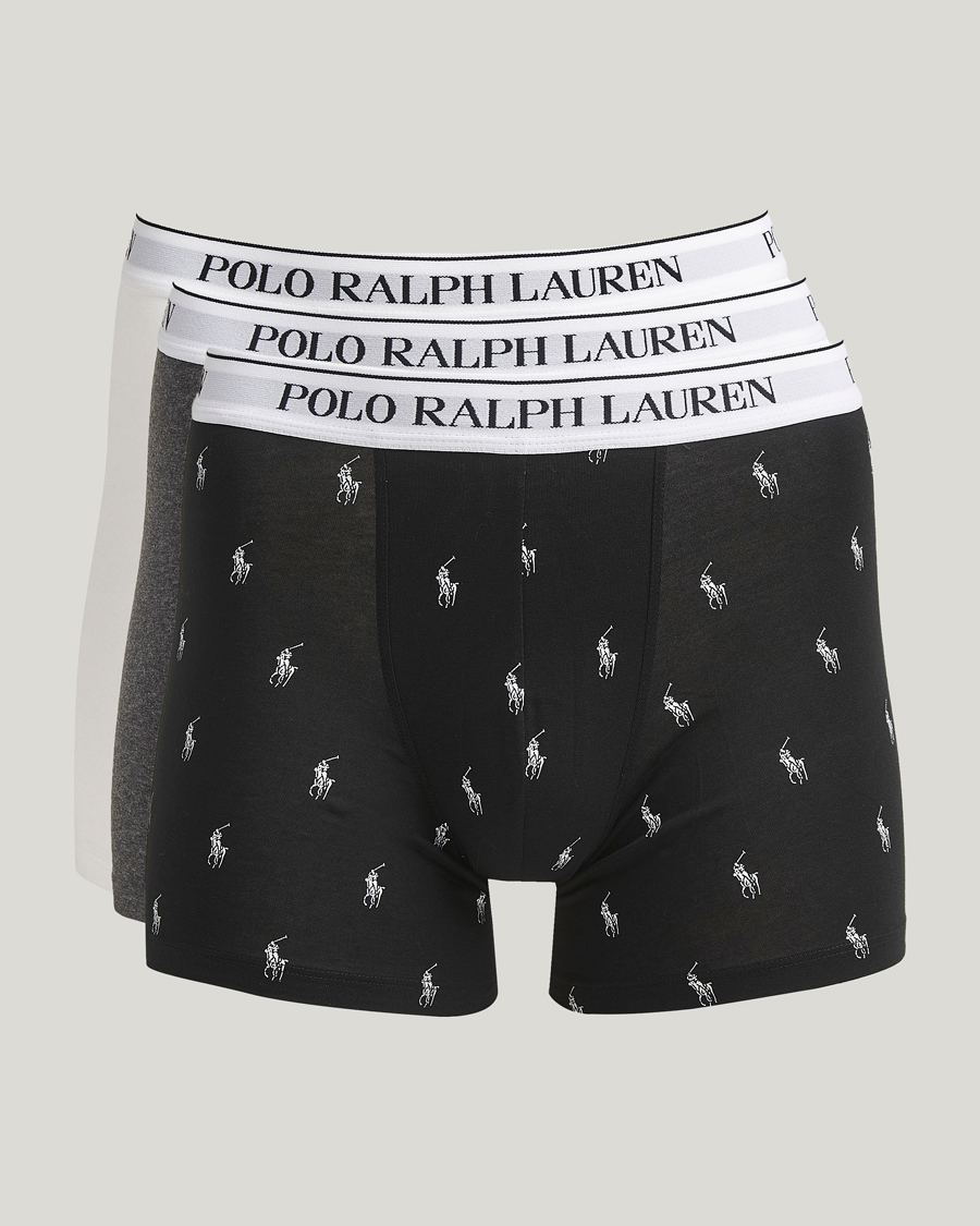 Herre | Undertøj | Polo Ralph Lauren | 3-Pack Boxer Brief Black/Grey/White