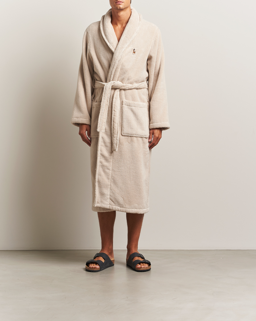 Herre | Pyjamas & Morgenkåber | Polo Ralph Lauren | Cotton Terry Robe Khaki Stone