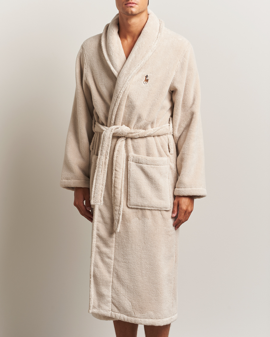 Herre | Pyjamas & Morgenkåber | Polo Ralph Lauren | Cotton Terry Robe Khaki Stone