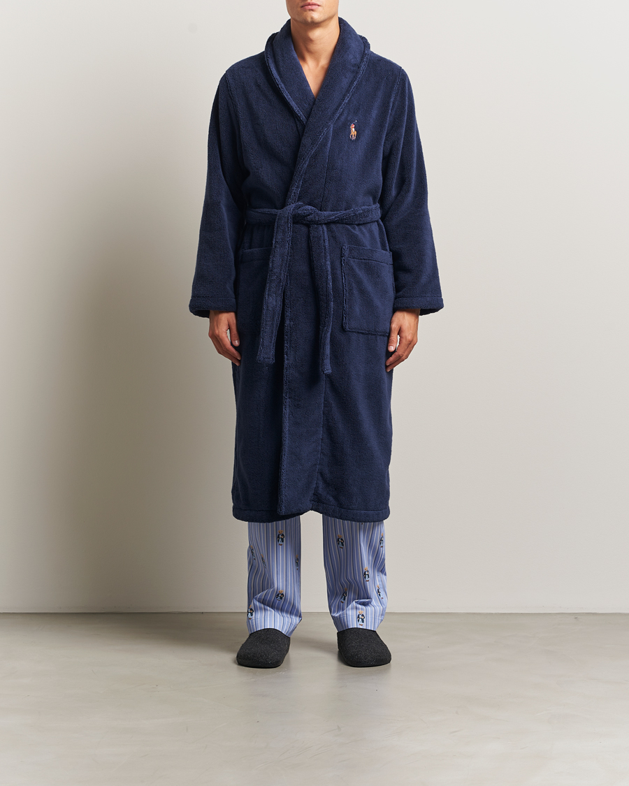 Herre | Pyjamas & Morgenkåber | Polo Ralph Lauren | Cotton Terry Logo Robe Cruise Navy