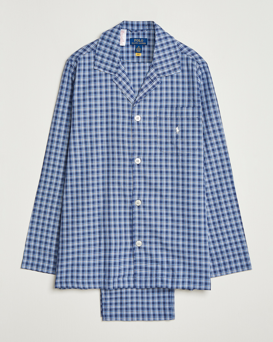 Herre | Pyjamas & Morgenkåber | Polo Ralph Lauren | Cotton Checked Pyjama Set Navy