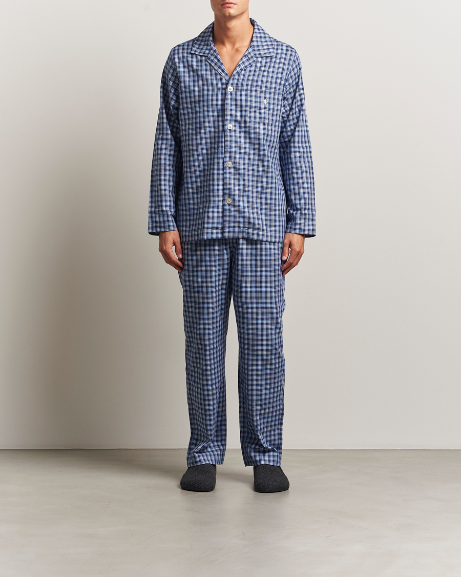 Herre | Pyjamas & Morgenkåber | Polo Ralph Lauren | Cotton Checked Pyjama Set Navy