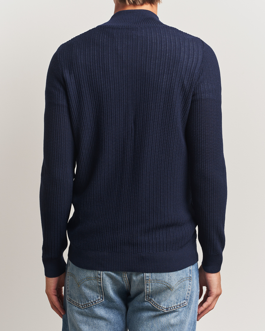 Herre | Trøjer | Stenströms | Knitted Structure Cardigan Navy