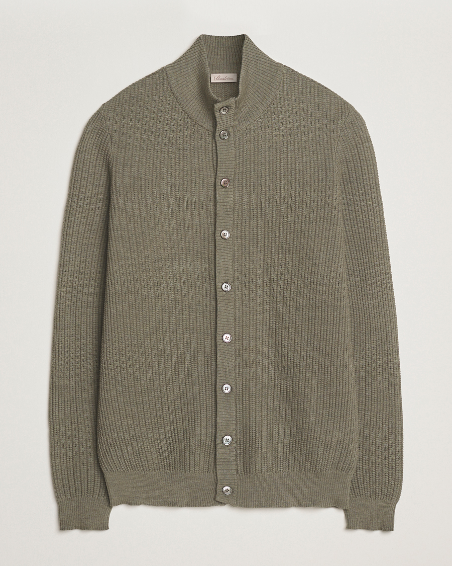 Herre | Trøjer | Stenströms | Knitted Structure Cardigan Green